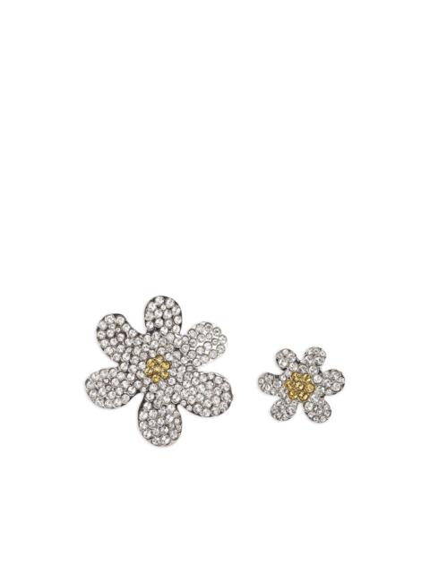 Marni crystal-embellished asymmetric pins