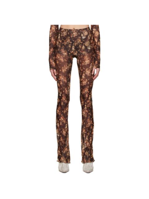 KNWLS Brown Polyester Trousers