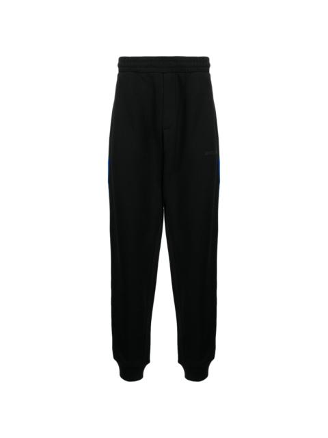 logo-embroidered cotton track pants