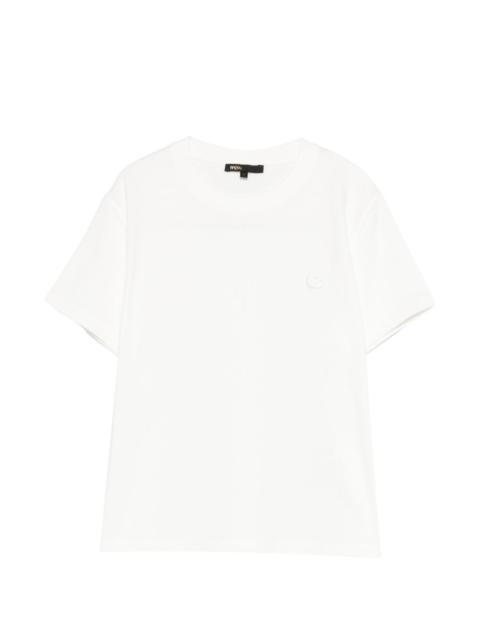 maje embroidered cotton T-shirt