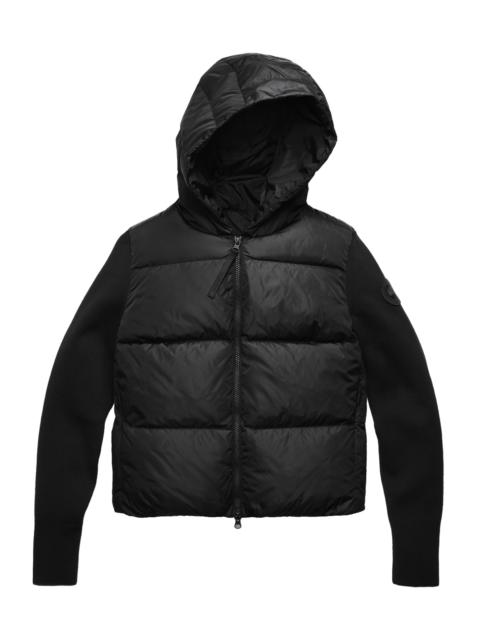 Canada Goose Women's Hybridge Wide Quilt Hooded Puffer Jacket - Black Noir