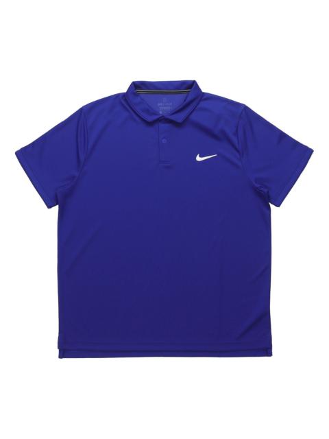 Nike Nike Running Training Sports Quick Dry Breathable Short Sleeve Polo Shirt Blue CW6851-471
