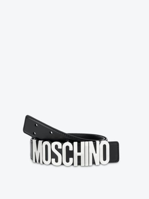 Moschino CALFSKIN BELT WITH LOGO