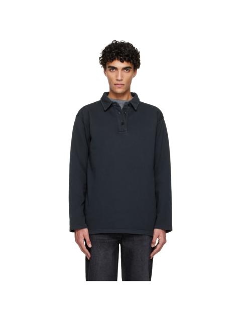 A.P.C. Black Long-Sleeve Polo