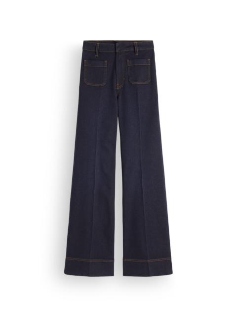 BODEN Patch Pocket Flare Jeans-Indigo
