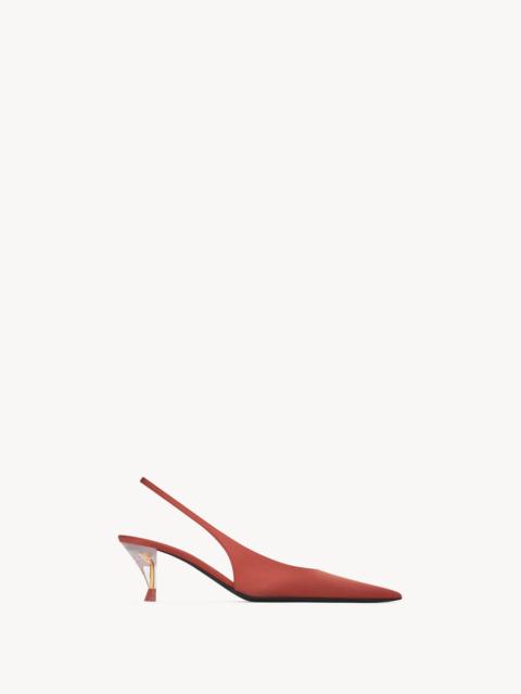 SAINT LAURENT FANNY SLINGBACK PUMPS IN SATIN CREPE