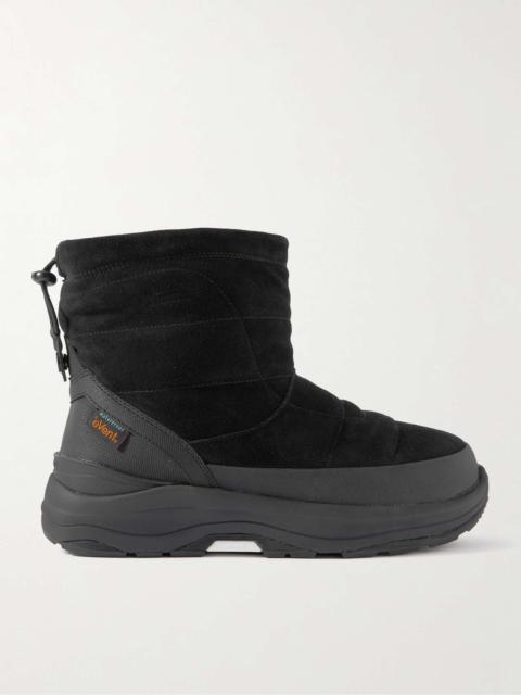 Suicoke Bower-Sev Rubber-Trimmed Quilted Suede Boots