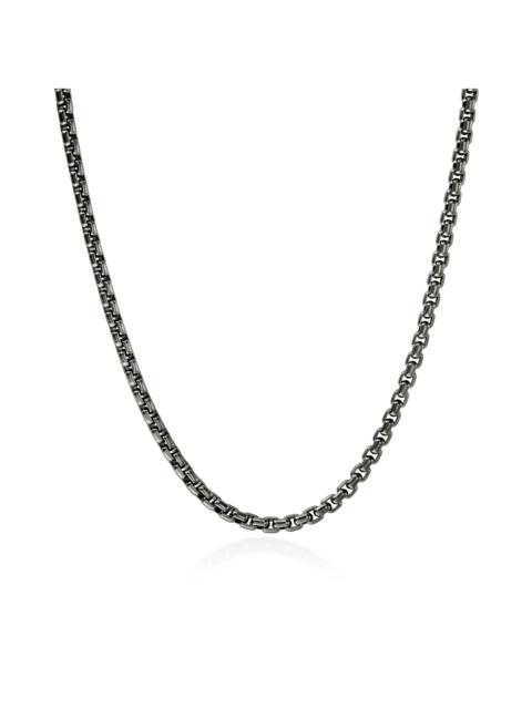 JOHN HARDY Box Chain Necklace, Dark Silver, 4.8MM