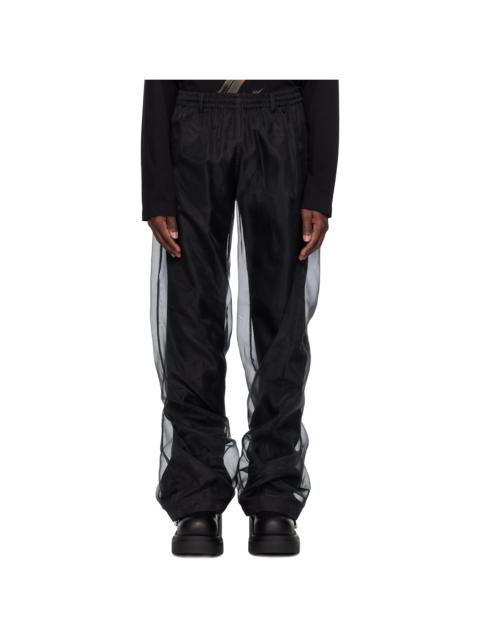 We11done Black Layered Trousers