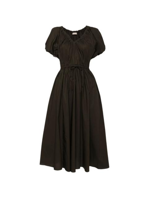 Vika pleated midi dress