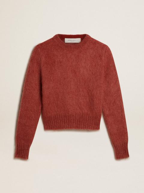 Golden Goose Dark lilac mohair cropped sweater