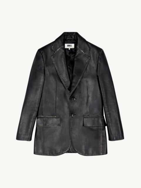 MM6 Maison Margiela Cropped leather blazer