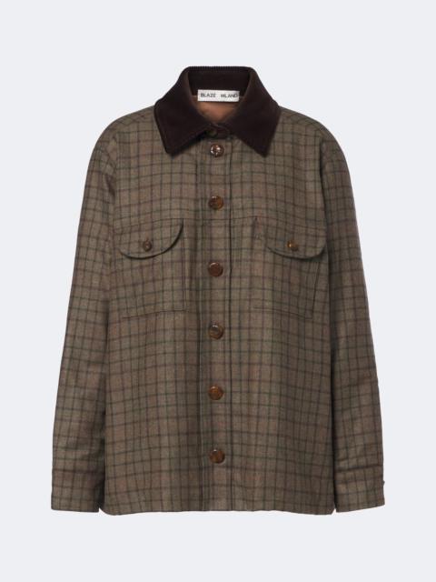 BLAZÉ MILANO Olmida Berber checked wool and cashmere jacket