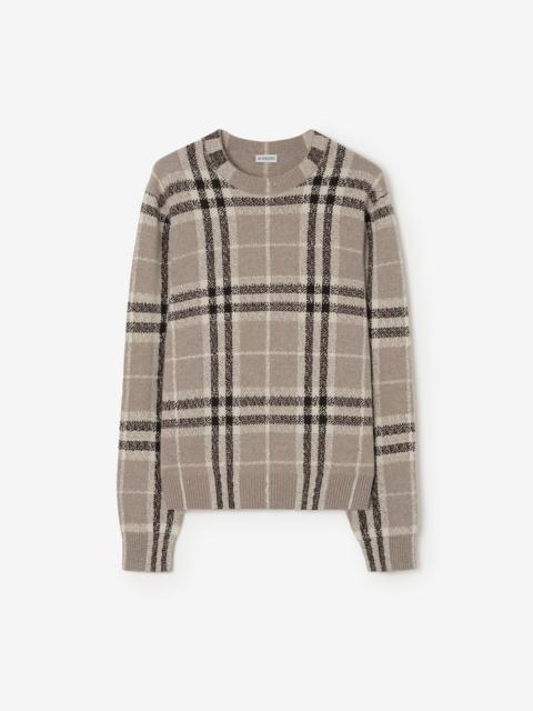 Burberry Check Cashmere Sweater