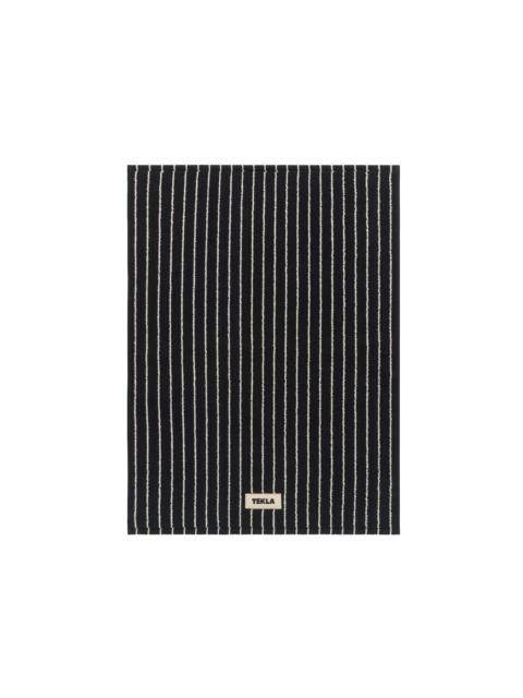 TEKLA Tekla Terry Bath Mat Black Stripes