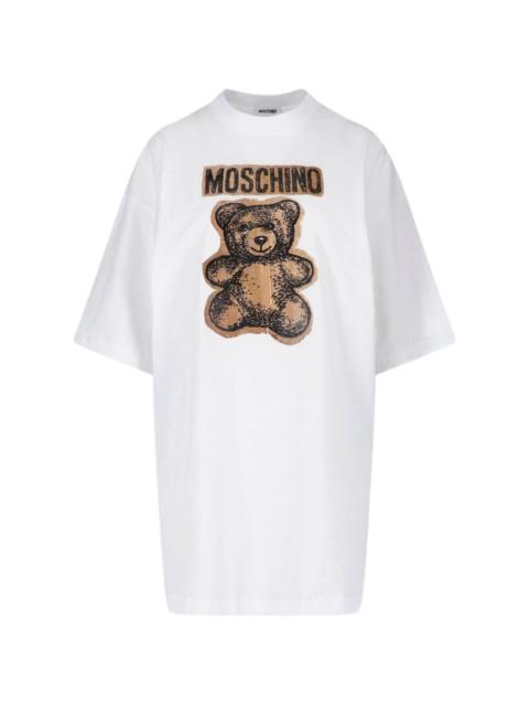 Moschino Teddy Bear logo-print T-shirt mini dress