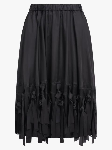 Comme Des Garçons FRINGE DETAIL TAFFETA SKIRT | BLACK
