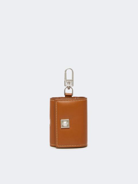 Max Mara EARPHONECASE Leather earphone pouch - RUST