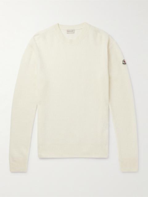 Moncler Ribbed Virgin Wool and Cashmere-Blend Sweater