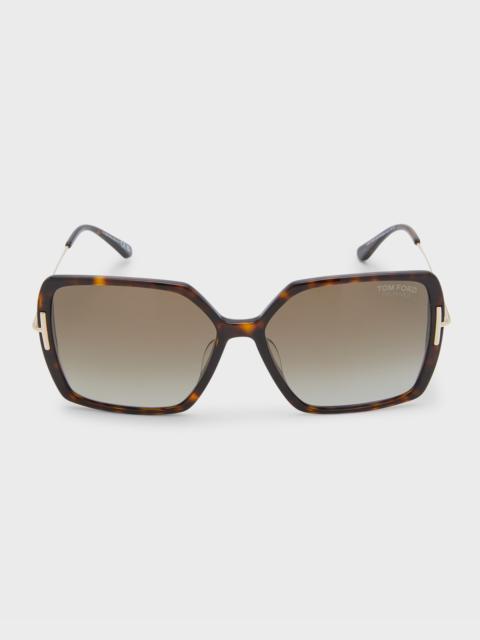TOM FORD Joanna Mixed-Media Butterfly Sunglasses