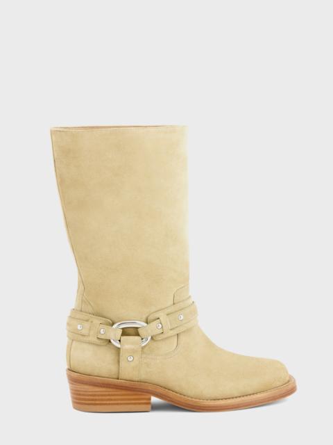 rabanne BIKER BOOTS IN LEATHER