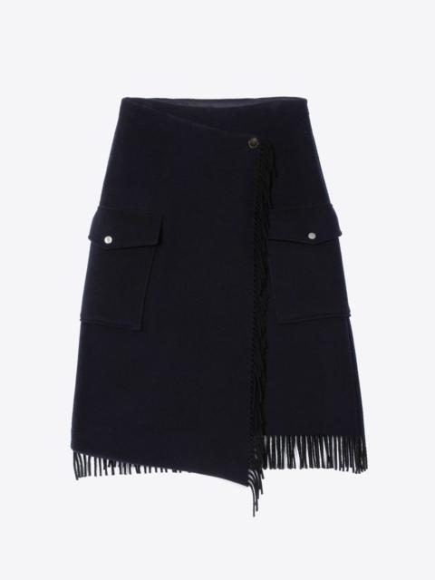 3.1 Phillip Lim Wool Blanket Hem Midi Skirt