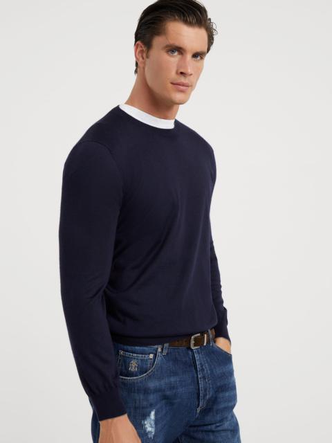 Brunello Cucinelli Lightweight cashmere and silk crew neck sweater