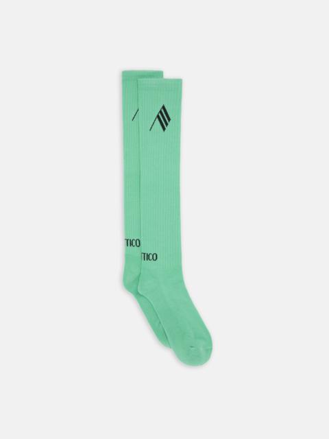 THE ATTICO LIGHT GREEN AND BLACK SHORT LENGHT SOCKS