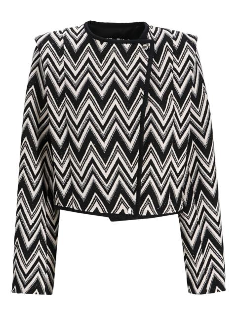 Jijaca zigzag-pattern jacket