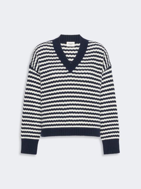 WEEKEND Max Mara SPIGA Loose jumper in wool yarn - NAVY