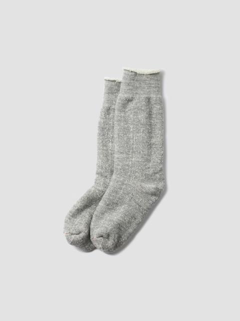 Nigel Cabourn Rototo Double Face Crew Knitted Sock in Grey