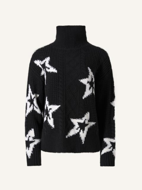 PERFECT MOMENT Wool Cable Star Turtleeck Sweater