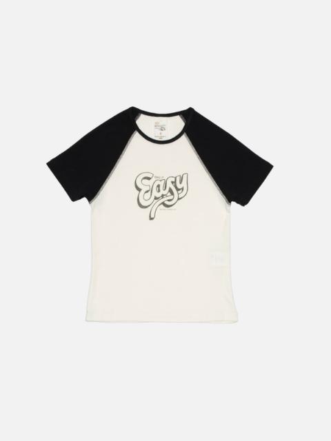 Nudie Jeans Eve T-Shirt Take It Easy Offwhite/Black
