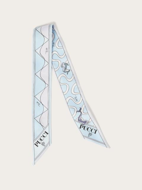 PUCCI MIXED PRINT SILK BANDEAU