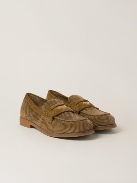 Corduroy loafers