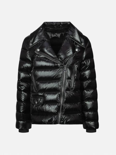 EVISU PEARLIZED BLACK FASHION FIT BIKER DOWN JACKET