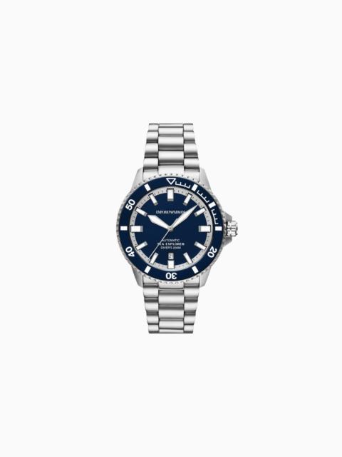EMPORIO ARMANI SEA EXPLORER AUTOMATIC STAINLESS STEEL WATCH