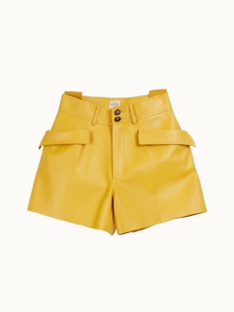 Tod's SHORTS IN LEATHER - YELLOW