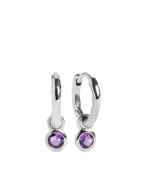 MONICA VINADER gemstone-pendant hoop earrings