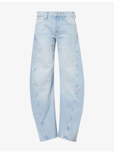 FREE PEOPLE Fable Twisted-Seam Denim Jeans