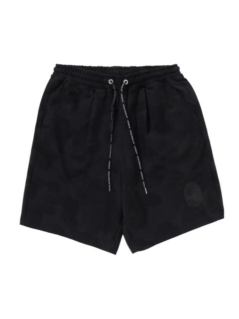 A BATHING APE® BAPE Ink Camo Ape Head Patch Sweat Shorts 'Black'