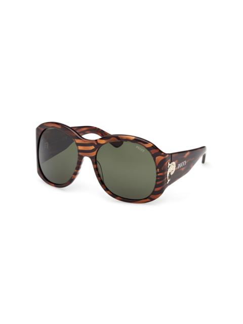 PUCCI Round-Frame Acetate Sunglasses animal