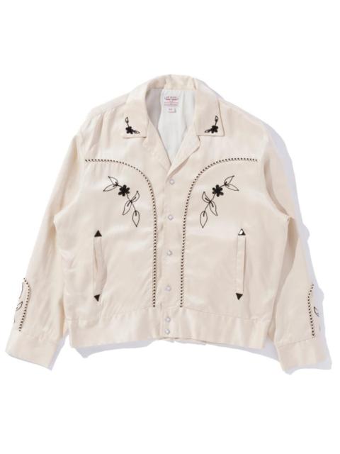 The Real McCoys The Real McCoy's Embroidered Rayon Western Jacket Ecru