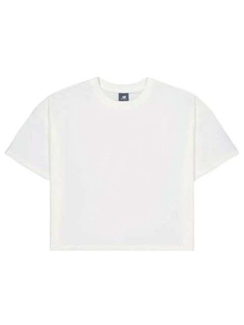New Balance (WMNS) New Balance Cotton T-Shirt Asia Sizing 'White' AWT31573-SST