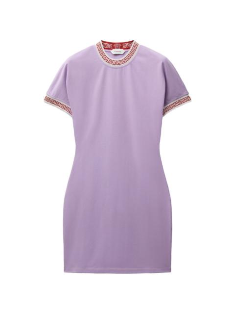 VERSACE jacquard stretch cotton-jersey mini dress