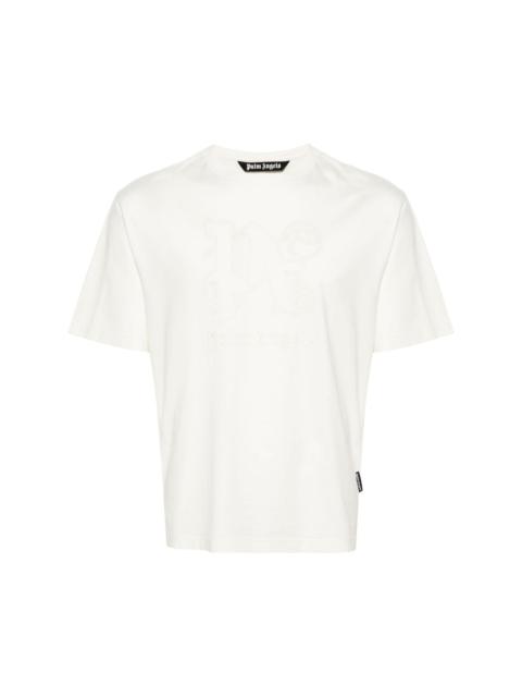 monogram-embroidered cotton T-shirt