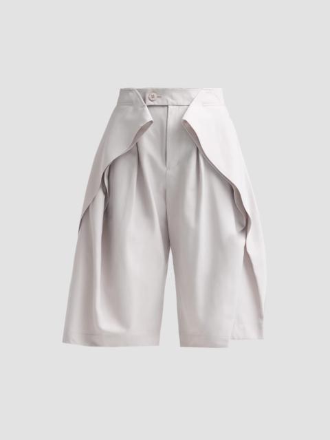ISSEY MIYAKE Women's Fluttering Cotton-Blend Shorts - Light Gray