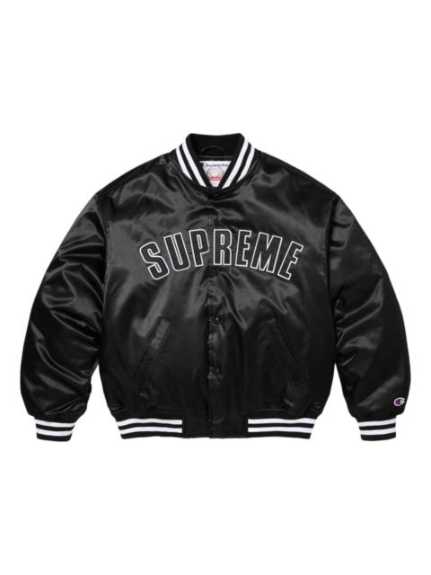 Supreme Supreme x Champion SS26 Satin Varsity Jacket 'Black' SUP-SS26-170-BLK