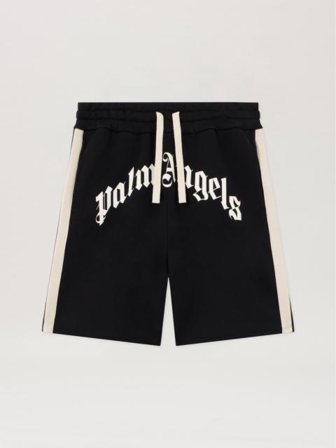 Palm Angels Curved Logo Track Sweatshorts
