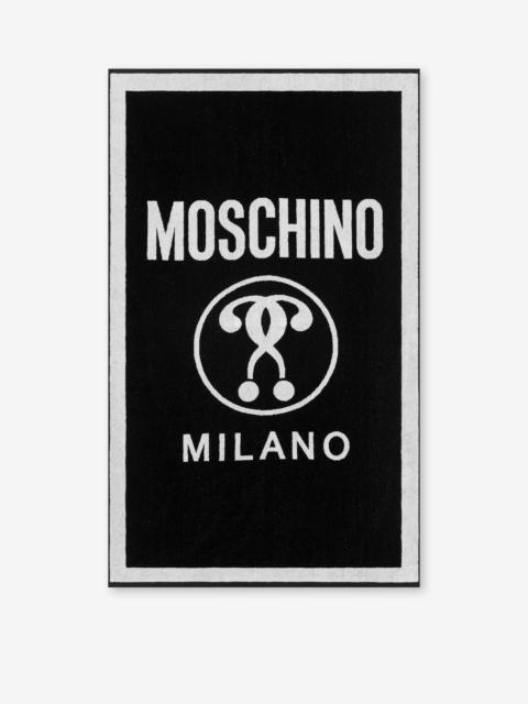 Moschino DOUBLE QUESTION MARK TERRY CLOTH BEACH TOWEL